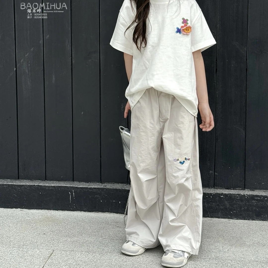 3085儿童刺绣休闲裤