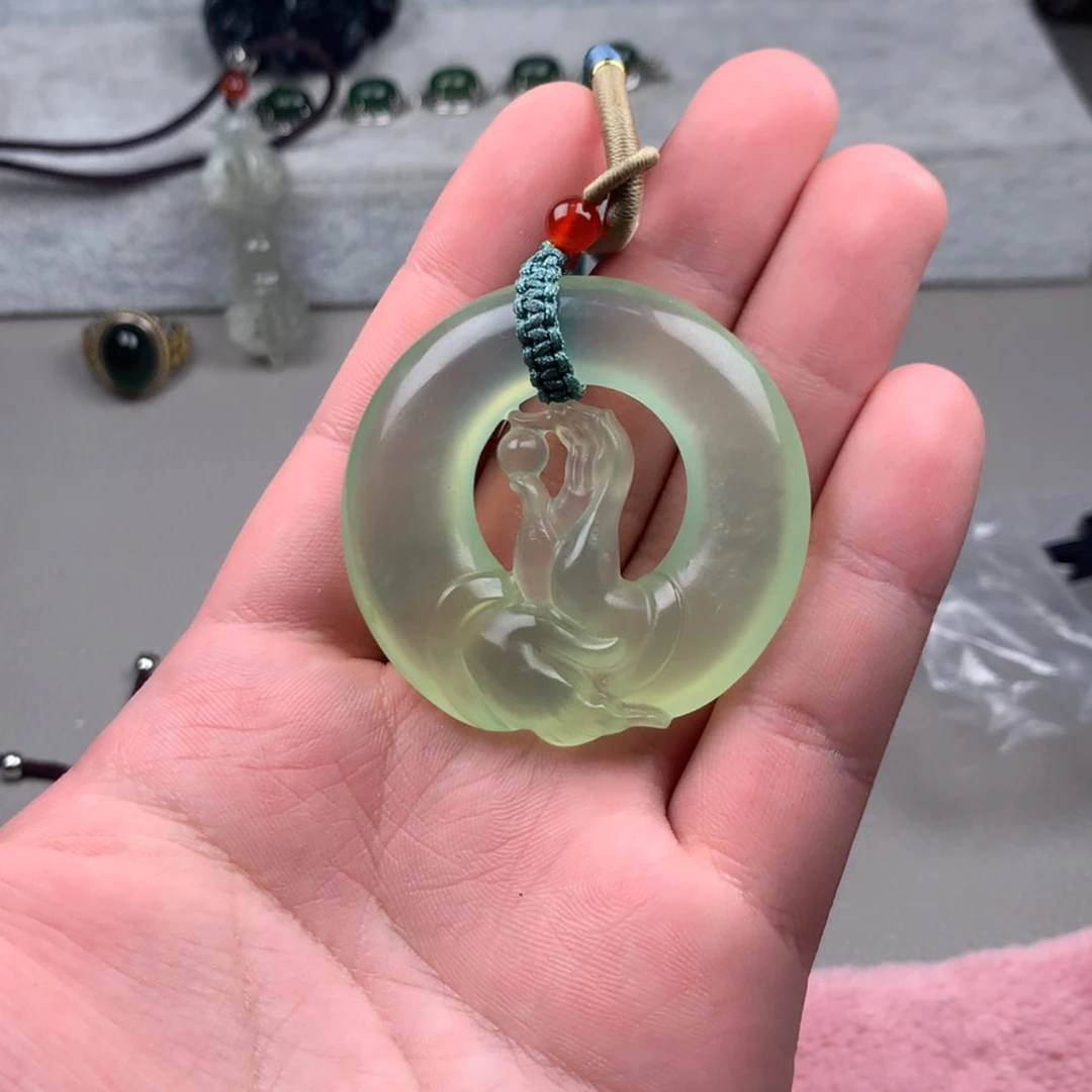 【闪购商品】未镶嵌蛇纹石玉岫玉挺*