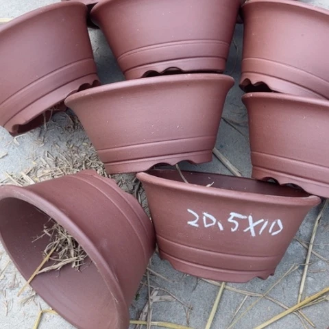 紫砂花盆50-4。20.5-10