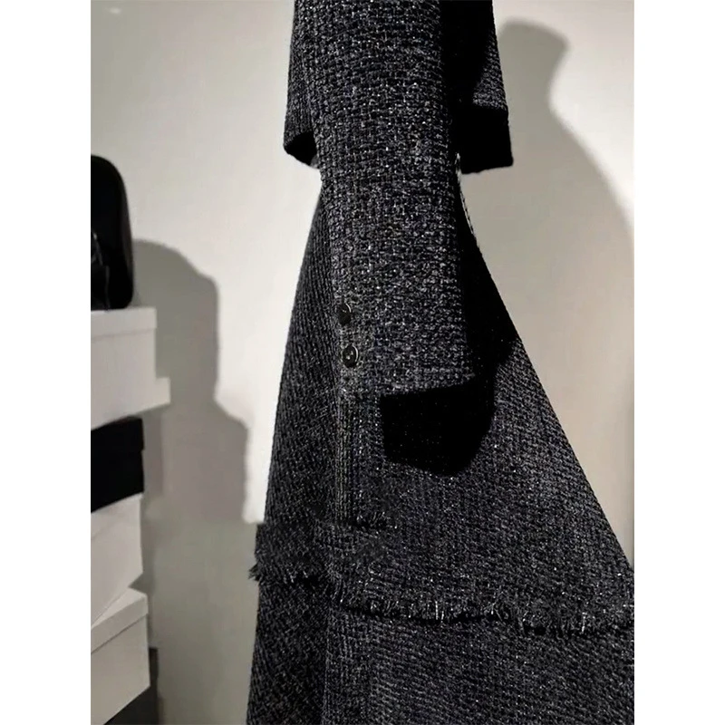 小香风西装感两件套秋季新款短款外套显瘦收腰半身裙套装裙子女