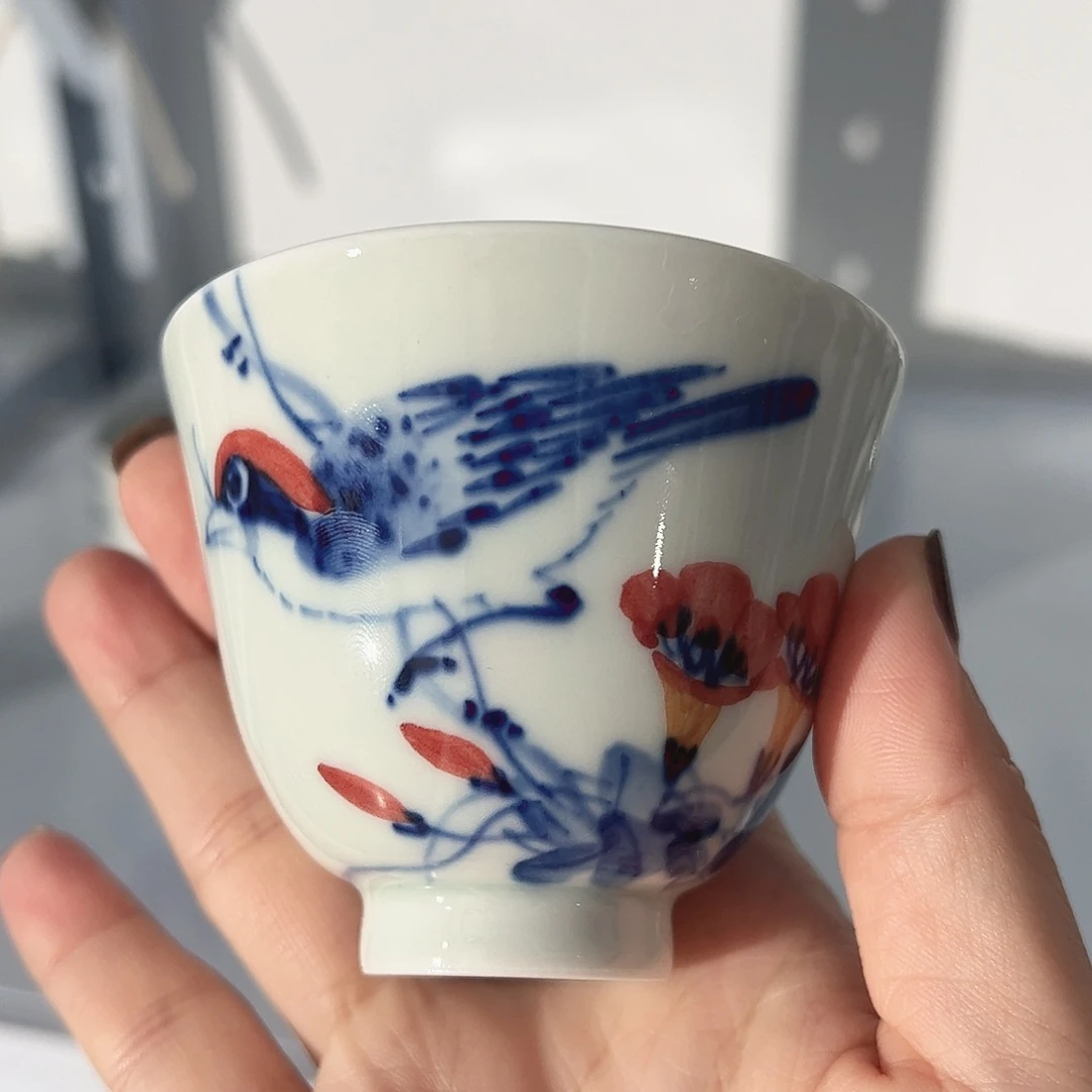 陶摆件杯。       杯