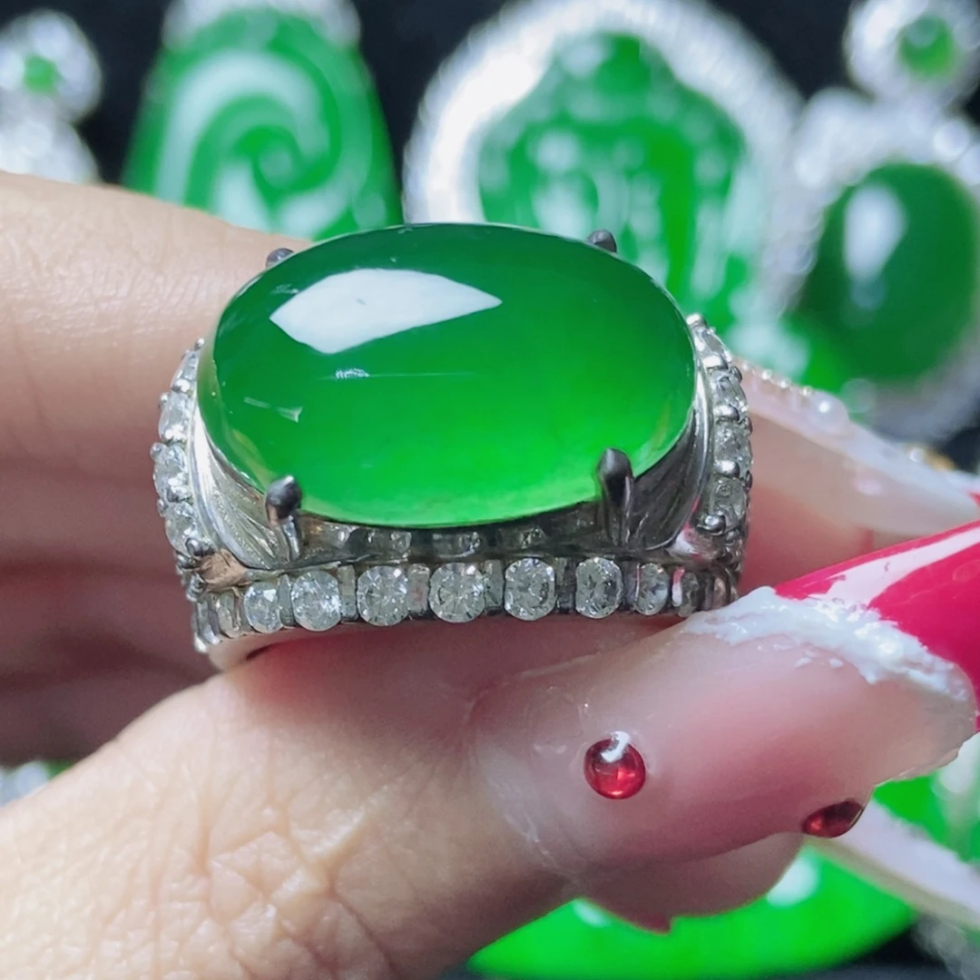 翡翠银S925镶嵌颈饰