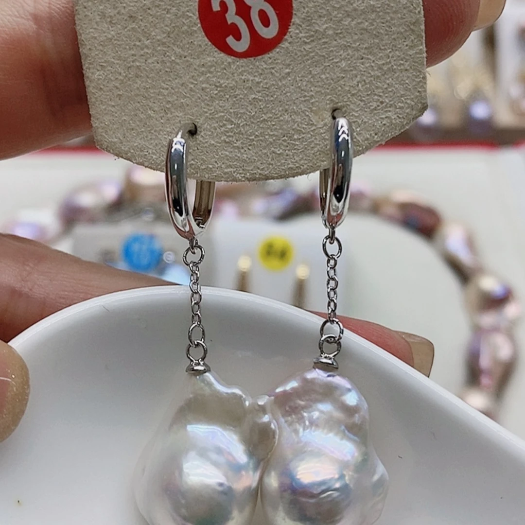 【闪购商品】淡水珍珠耳饰银S925镶嵌