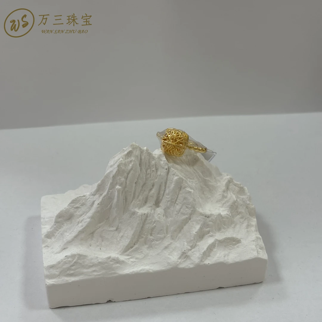 足银戒指 花丝方糖戒指 精美热销款 送礼首选
