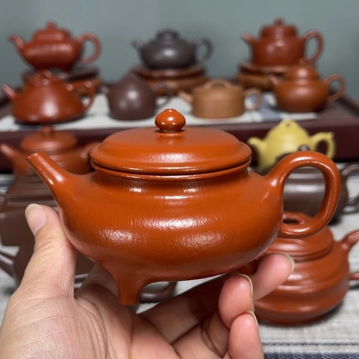 茶壶紫砂全手三足170cc