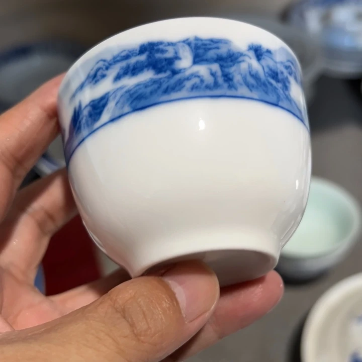 手绘微瑕缸杯红叶