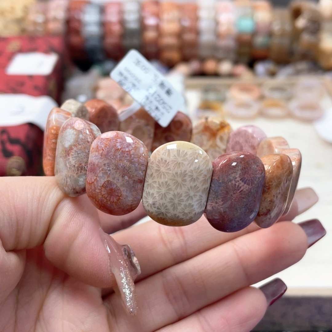 硅化珊瑚（珊瑚玉）手链未镶嵌小*硕600