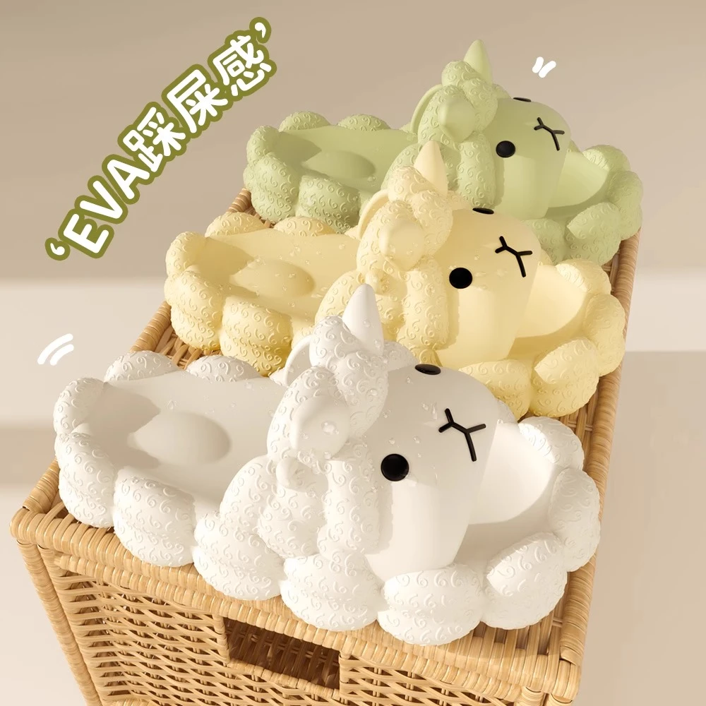 卡通凉拖鞋女士夏季2025新款室内家居防滑防臭厚底踩屎感拖鞋女款