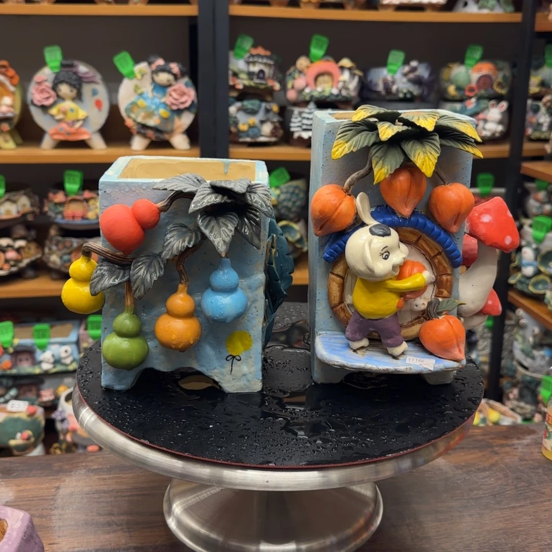 【闪购商品】陶瓷小*灵粗陶手捏