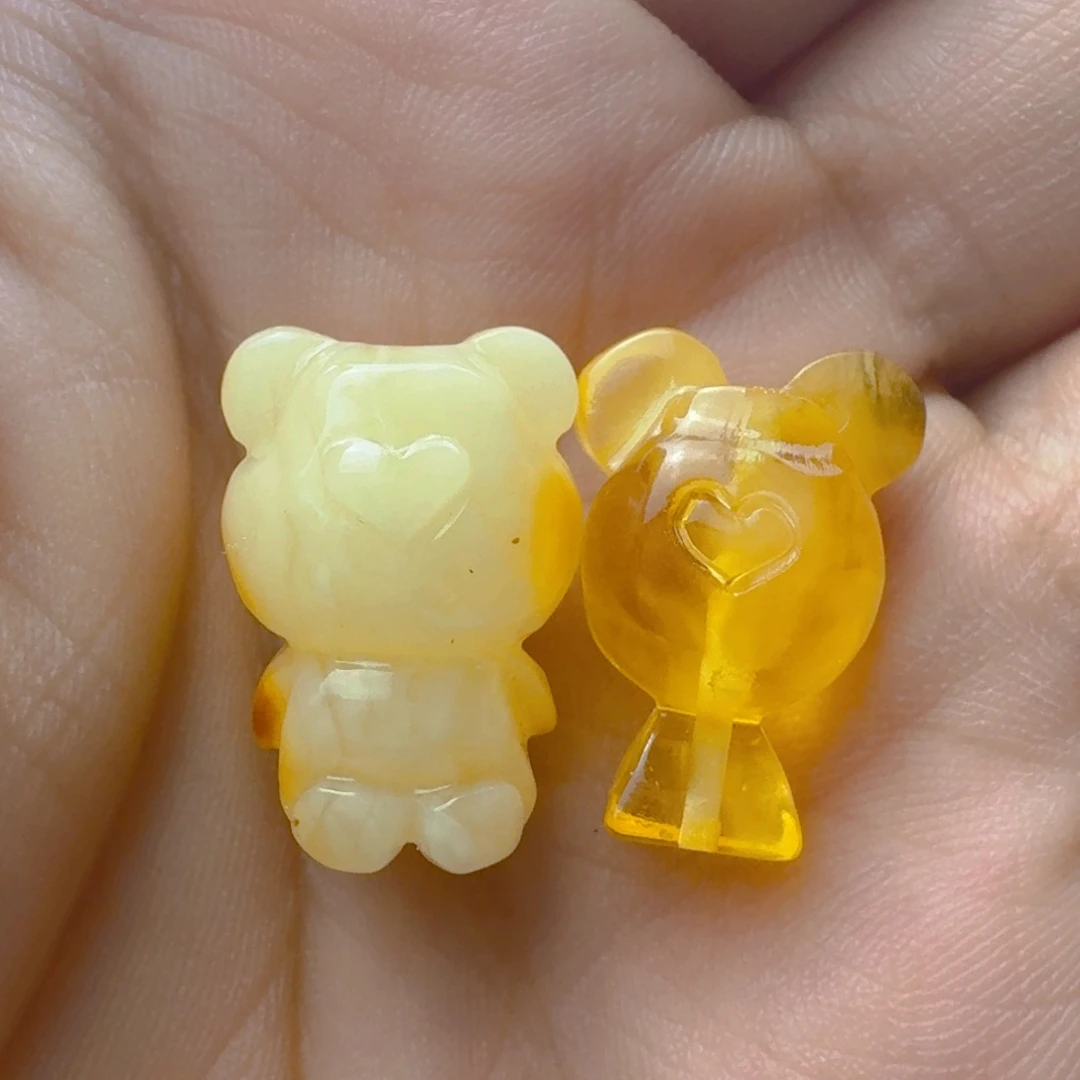 未镶嵌琥珀珠宝奇石15/g 微粉备注打孔