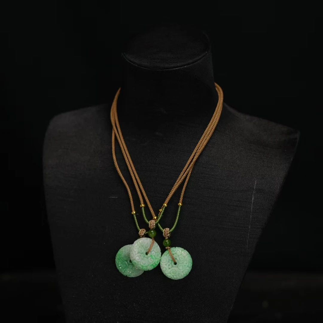 【初见珠宝】翡翠平安扣吊坠2-3C07X345【多样性发一件】23mm