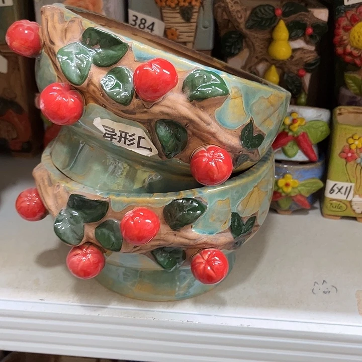 粗陶材质多肉花盆