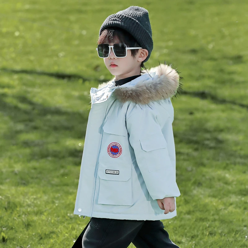 巴拉童年男童冬装棉服外套加绒加厚儿童派克服毛领冬季2026新