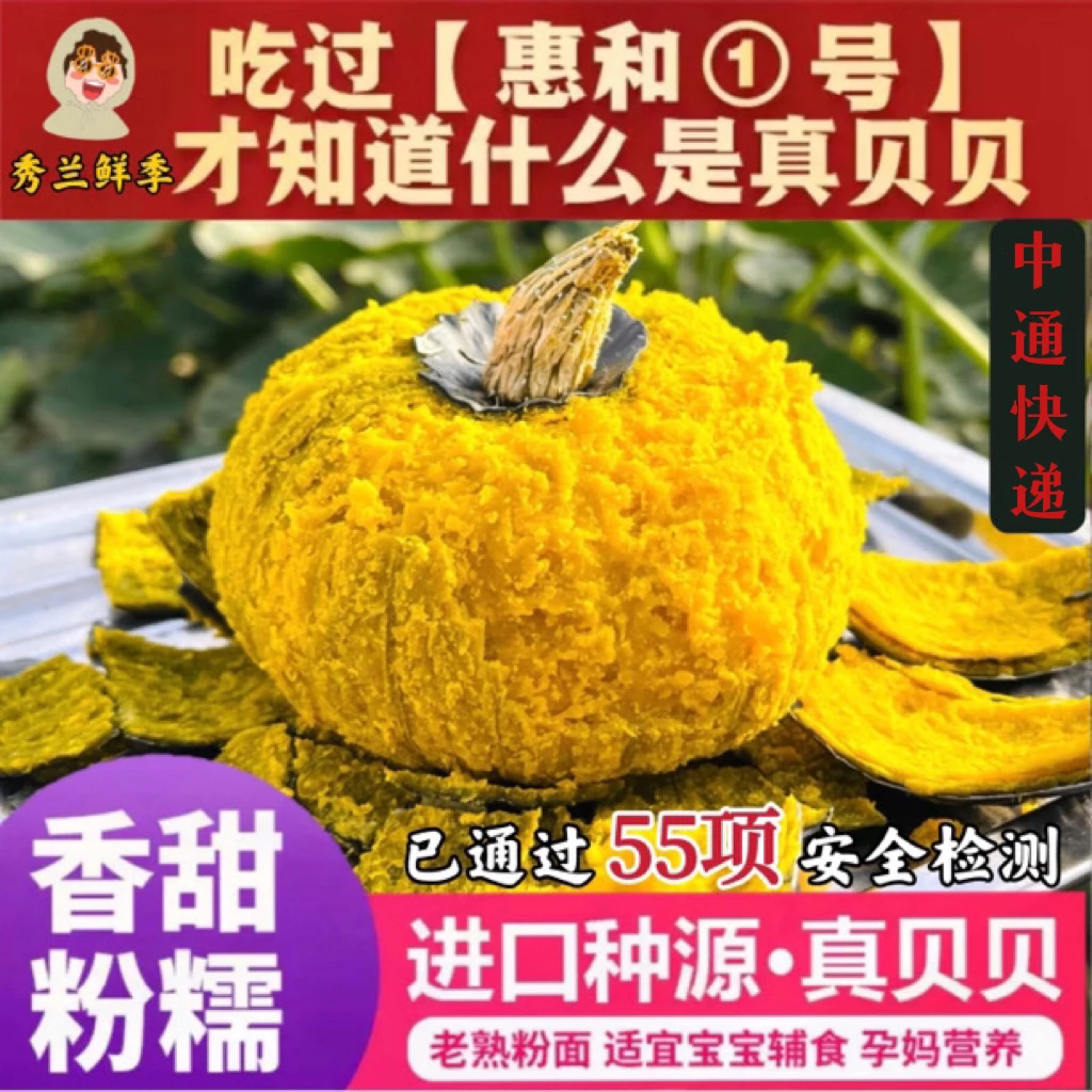 【秀兰鲜季】正宗惠和一号贝贝南瓜内蒙吊秧瓜净重5斤中通快递