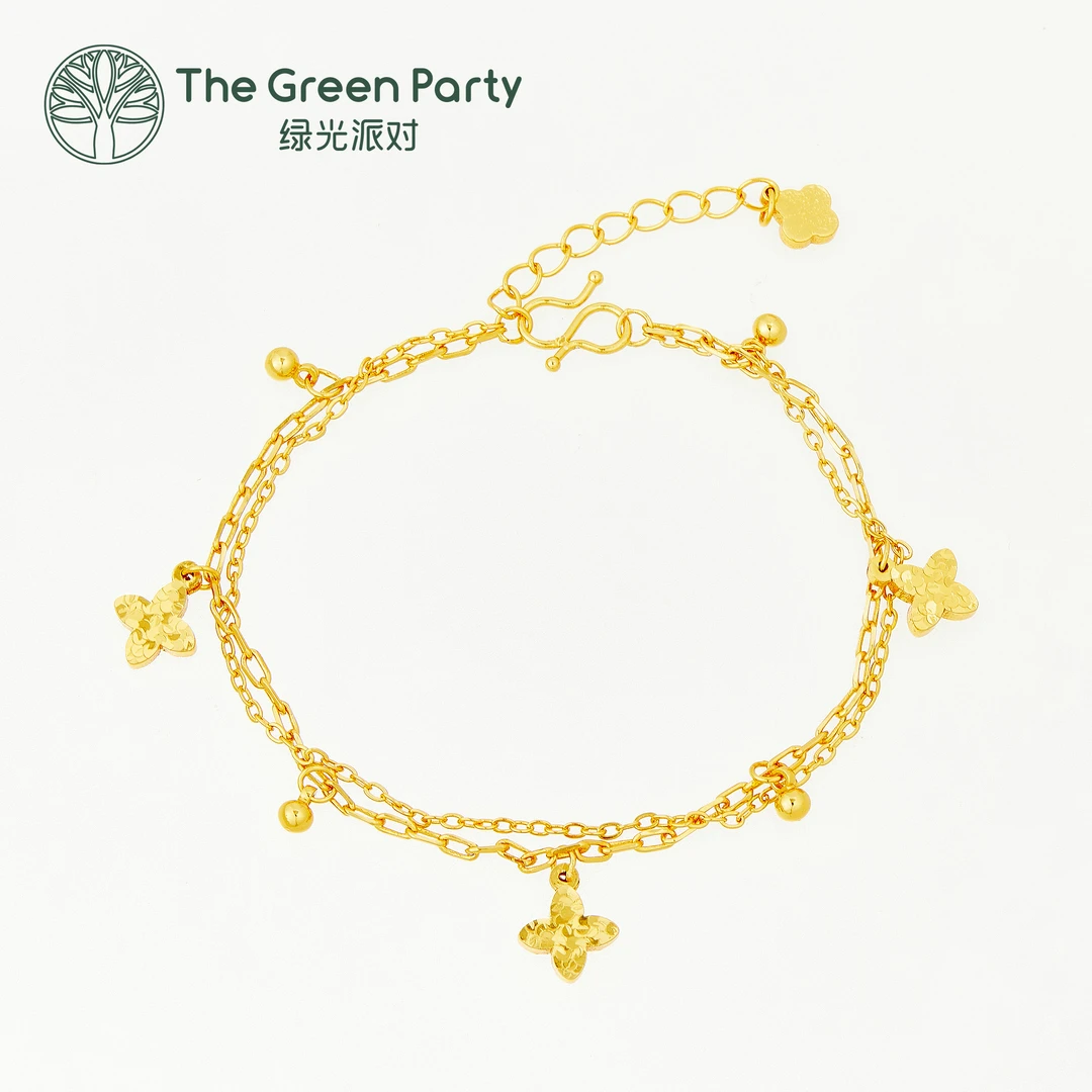 镀K金四叶草手链