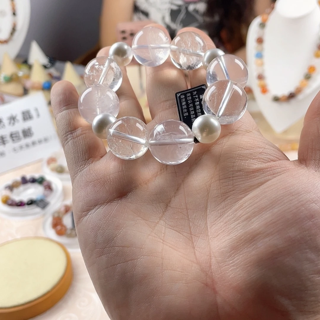 银S925镀金镶嵌手链水晶