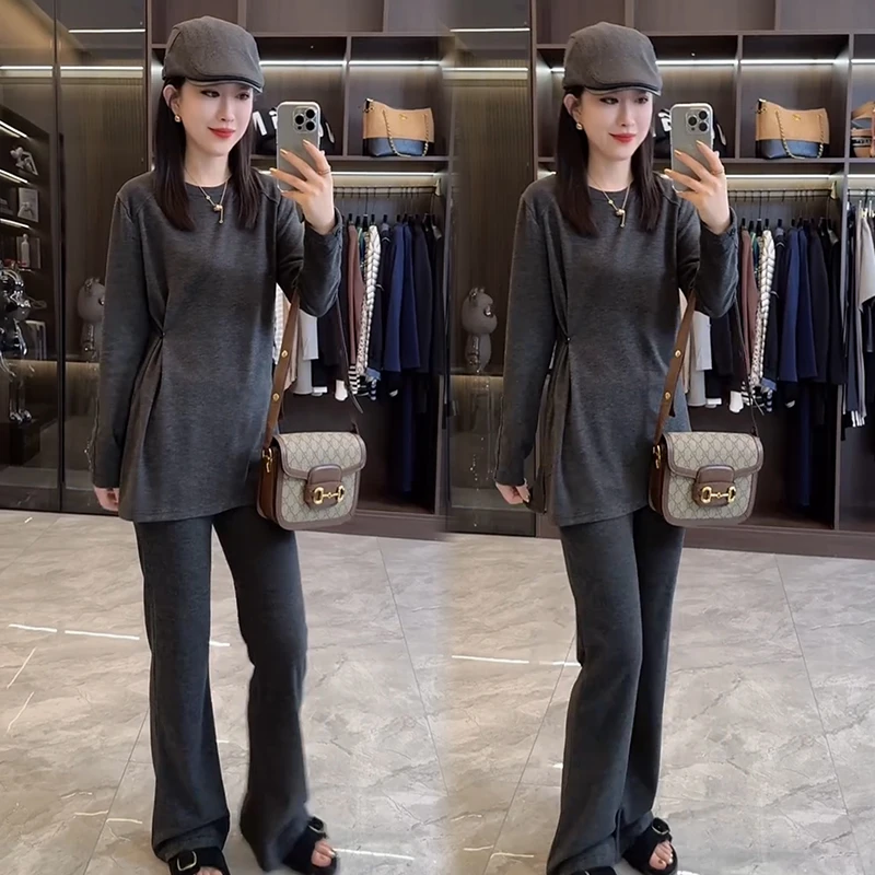 2025秋季新款时尚显瘦气质网红高档套装女高级百搭宽松大码两件套