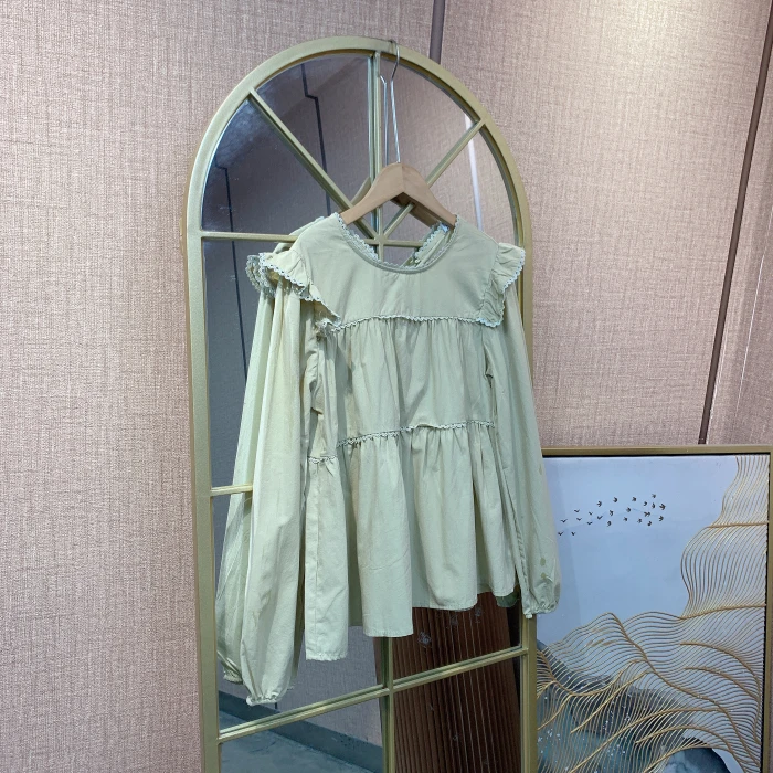 MM097孕妇卡其色娃娃衫上衣M90-120L130XL140