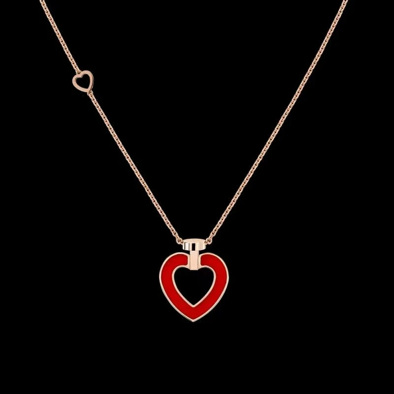 【迎新款】18k金红色爱心项链LZ