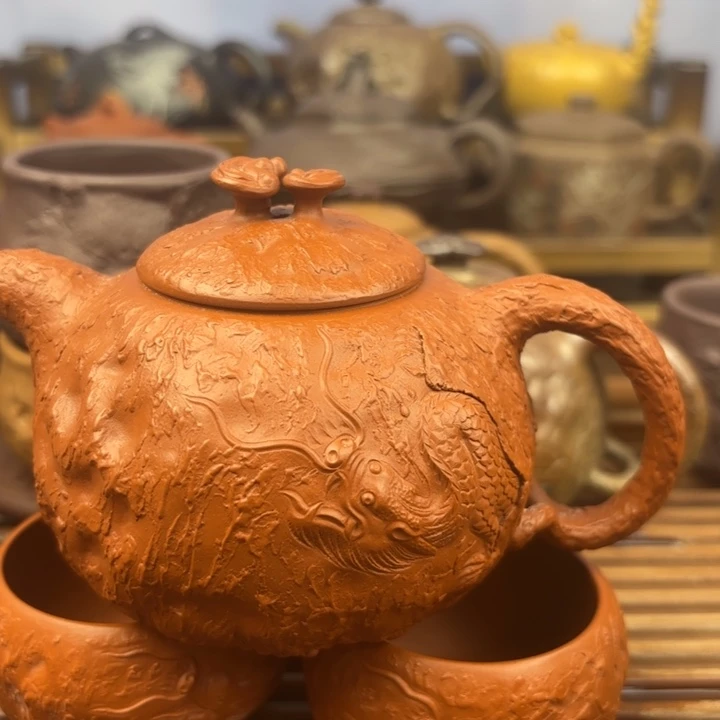 时***者茶壶紫砂朱泥供春原矿220t