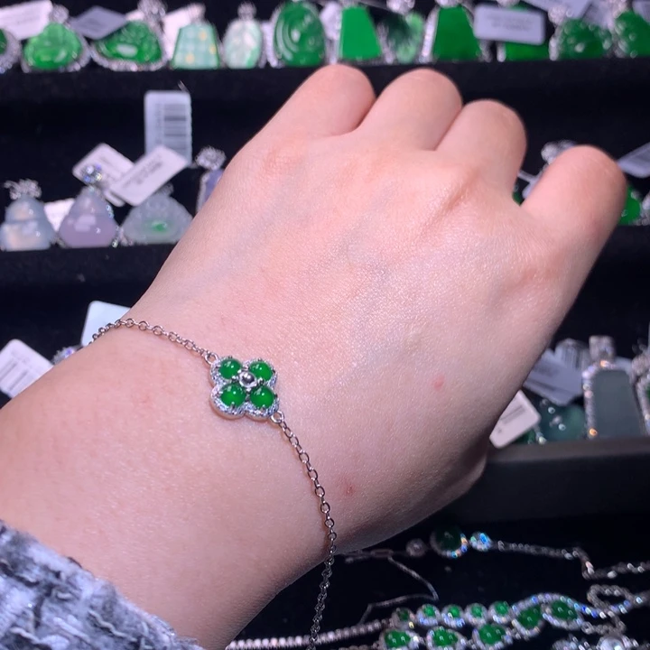 【闪购商品】银S925镶嵌手链翡翠