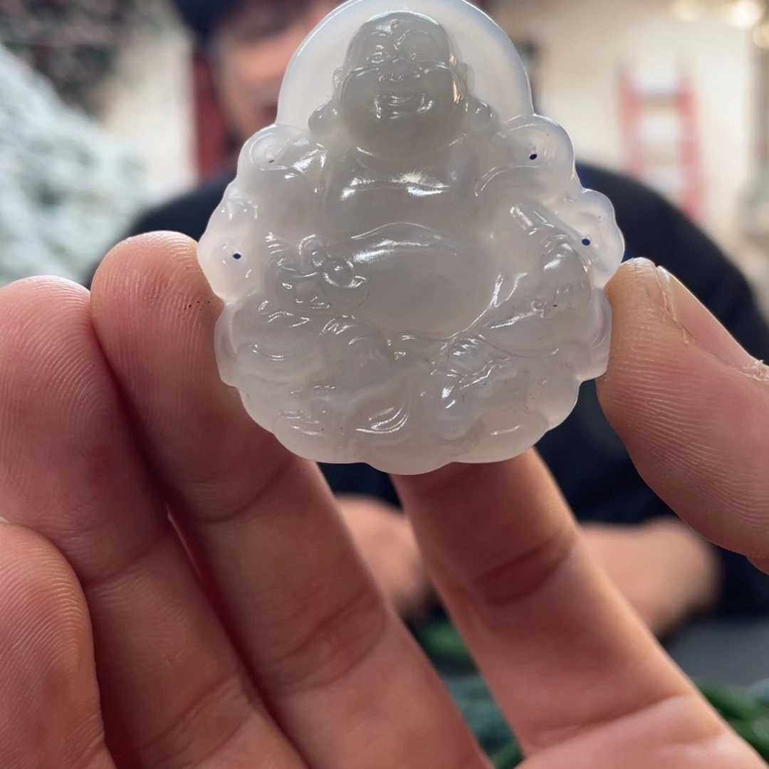 和田玉颈饰未镶嵌佛公