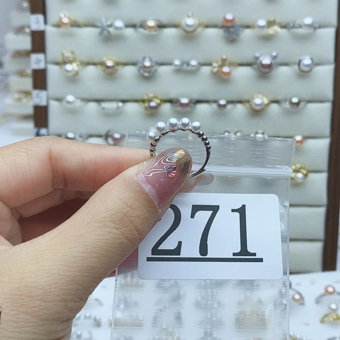 淡水珍珠戒指银S925镶嵌晓****胖271
