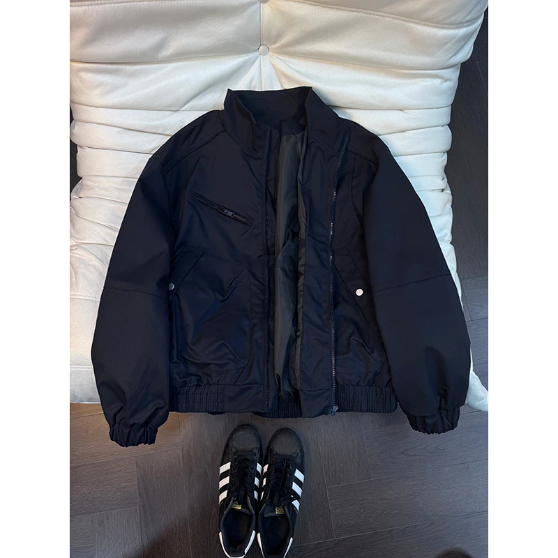 cleanfit美式短款工装外套男款春秋立领硬汉穿搭痞帅潮牌飞行夹克