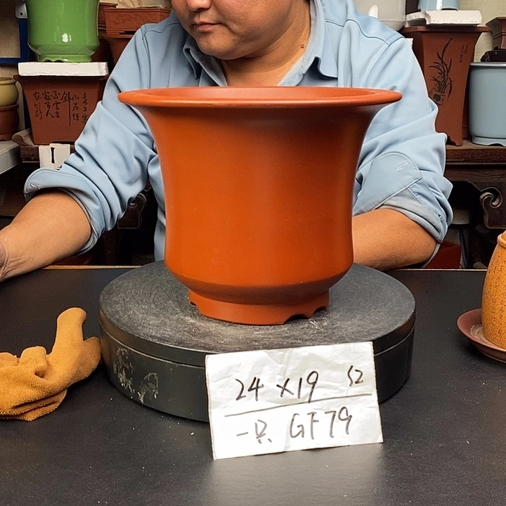 紫砂花盆货号一只GF79
