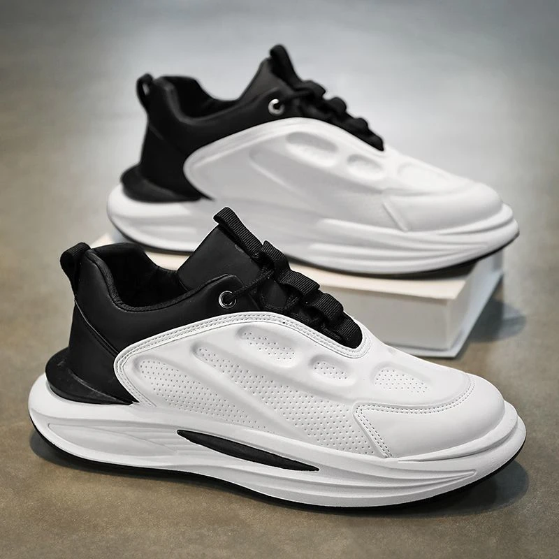 春季男鞋2025新款网面增高潮流时尚透气增高运动百搭厚底休闲鞋