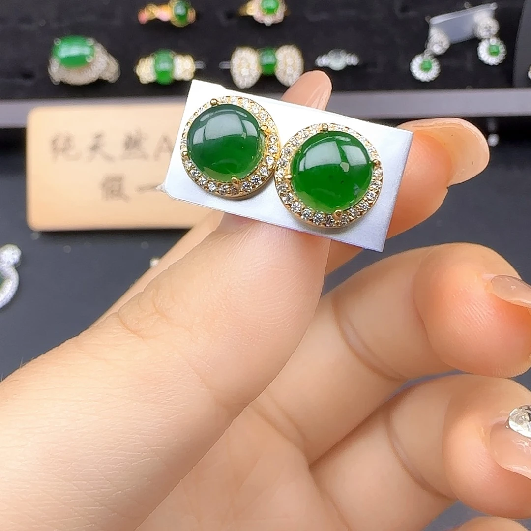 银S925镶嵌戒指翡翠