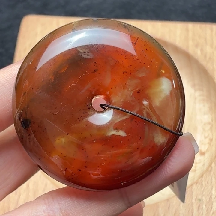 琥珀未镶嵌珠宝奇石溶洞平安扣