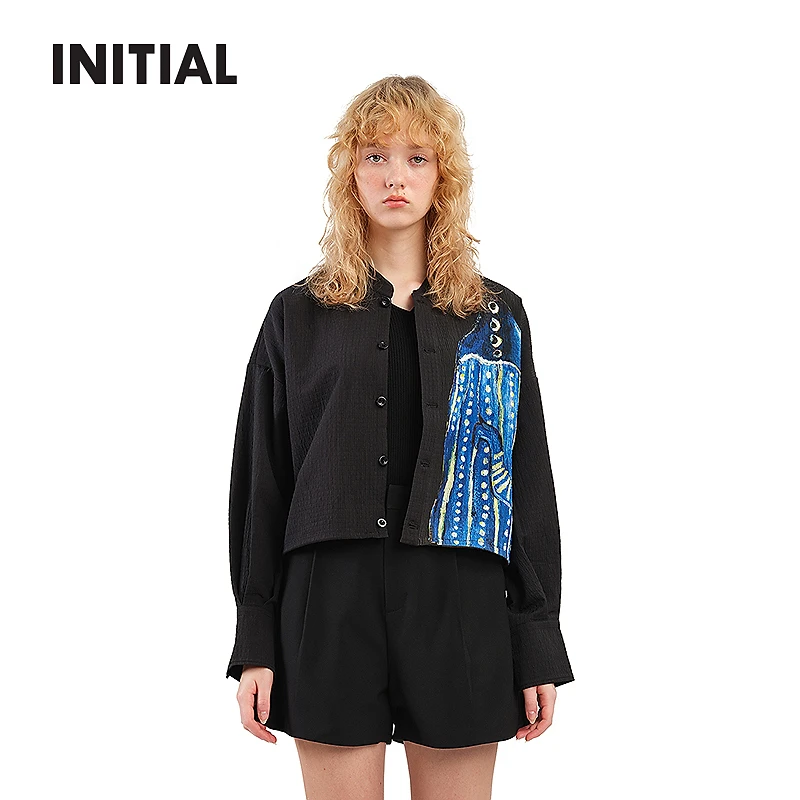 【民族秘境系列】INITIAL25春季新款肌理感短外套女25SJKFMCXX118
