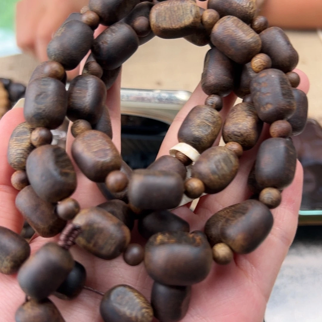 手串沉香奇楠沉香沉水留疤79g多圈多样性发一