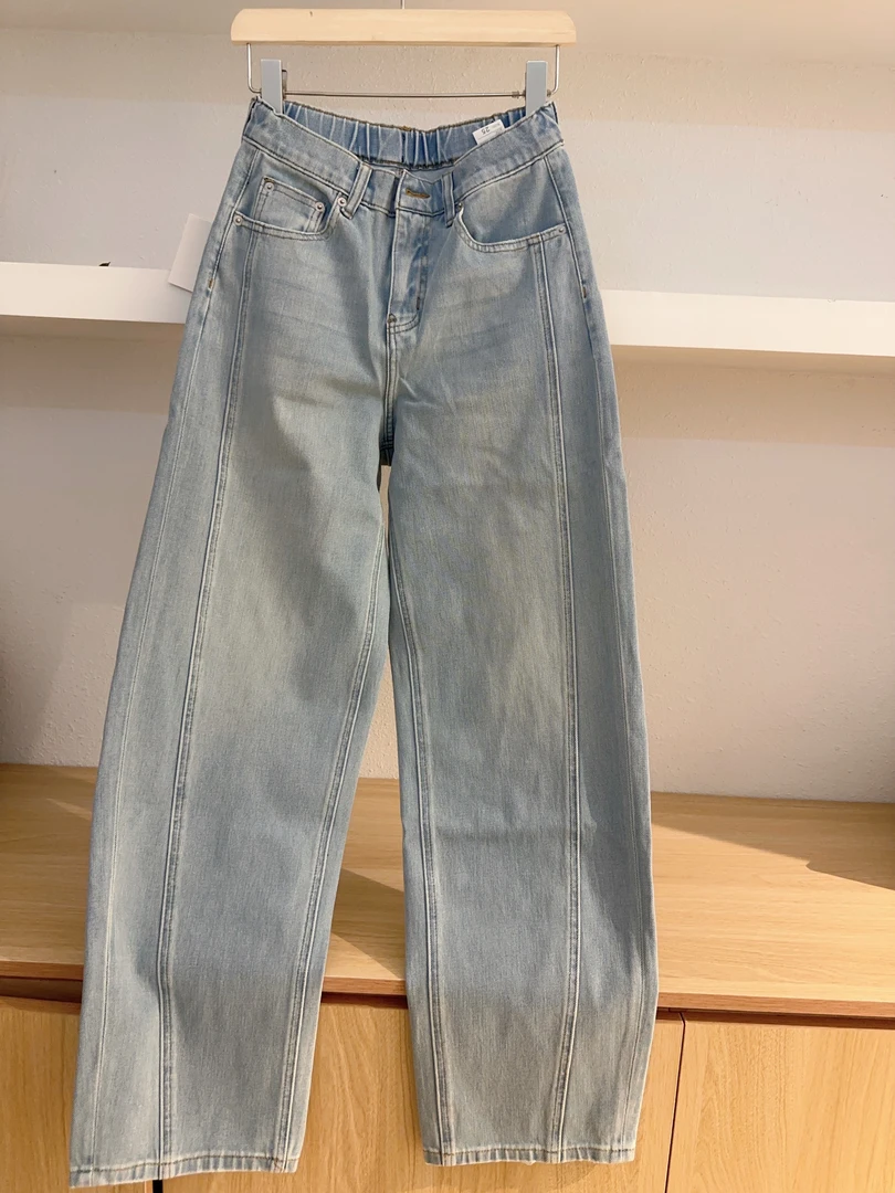 韩国气球牛仔裤兰百搭