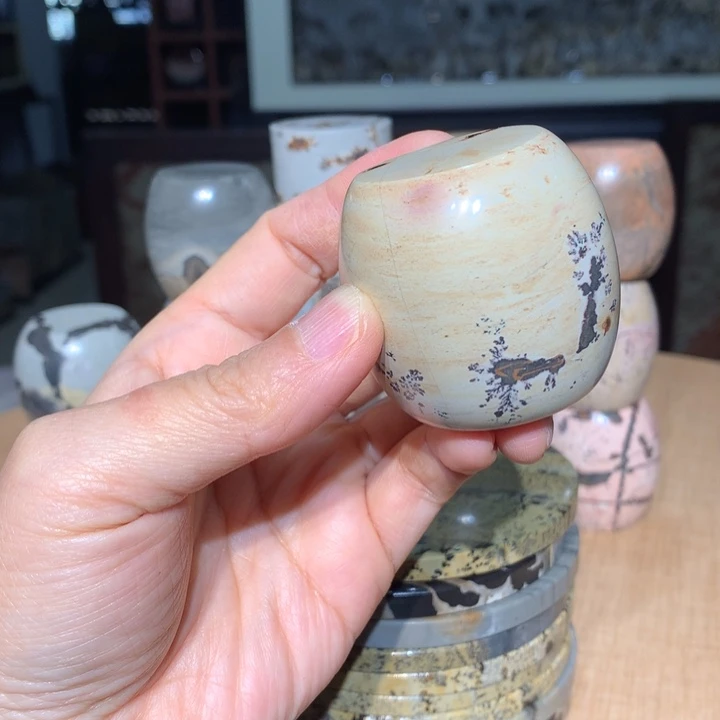 广西国画石摆件，茶杯垫