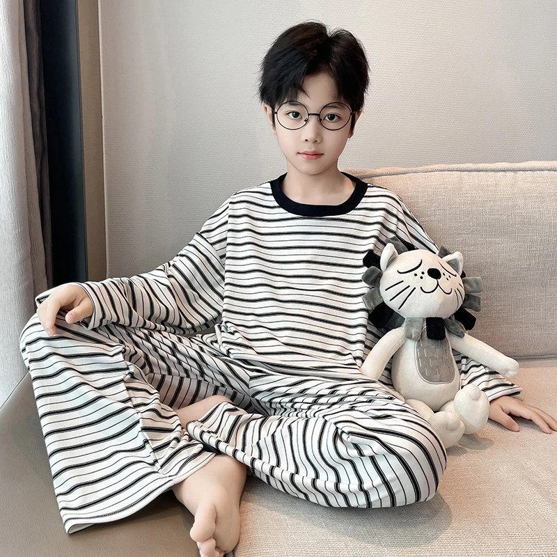 男童睡衣秋冬款2025新款儿童德绒家居服网红爆款男孩加厚睡衣套装