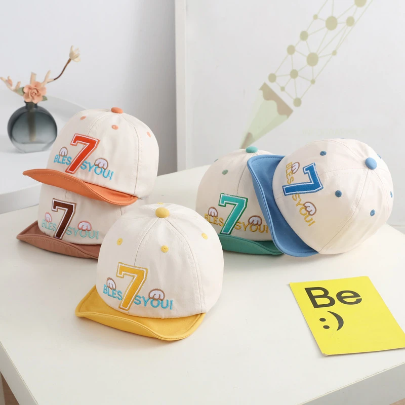 婴儿帽子韩版春秋天宝宝鸭舌帽男女童遮阳防晒棒球帽薄款软檐帽潮