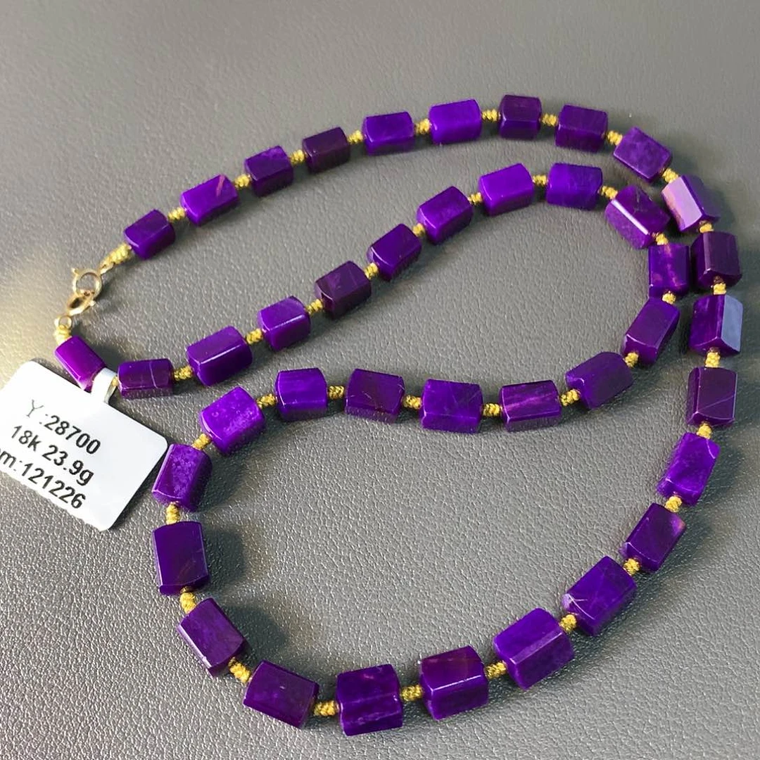 苏纪石（舒俱来）项链18K金镶嵌