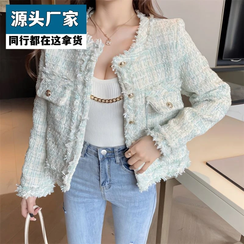 梵乐芬小香风短款外套女2025新款法式设计感时尚气质流苏别致长袖