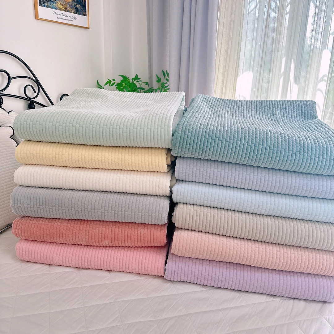 韩式纯棉双面床盖加厚多功能防滑夹棉炕盖绗缝