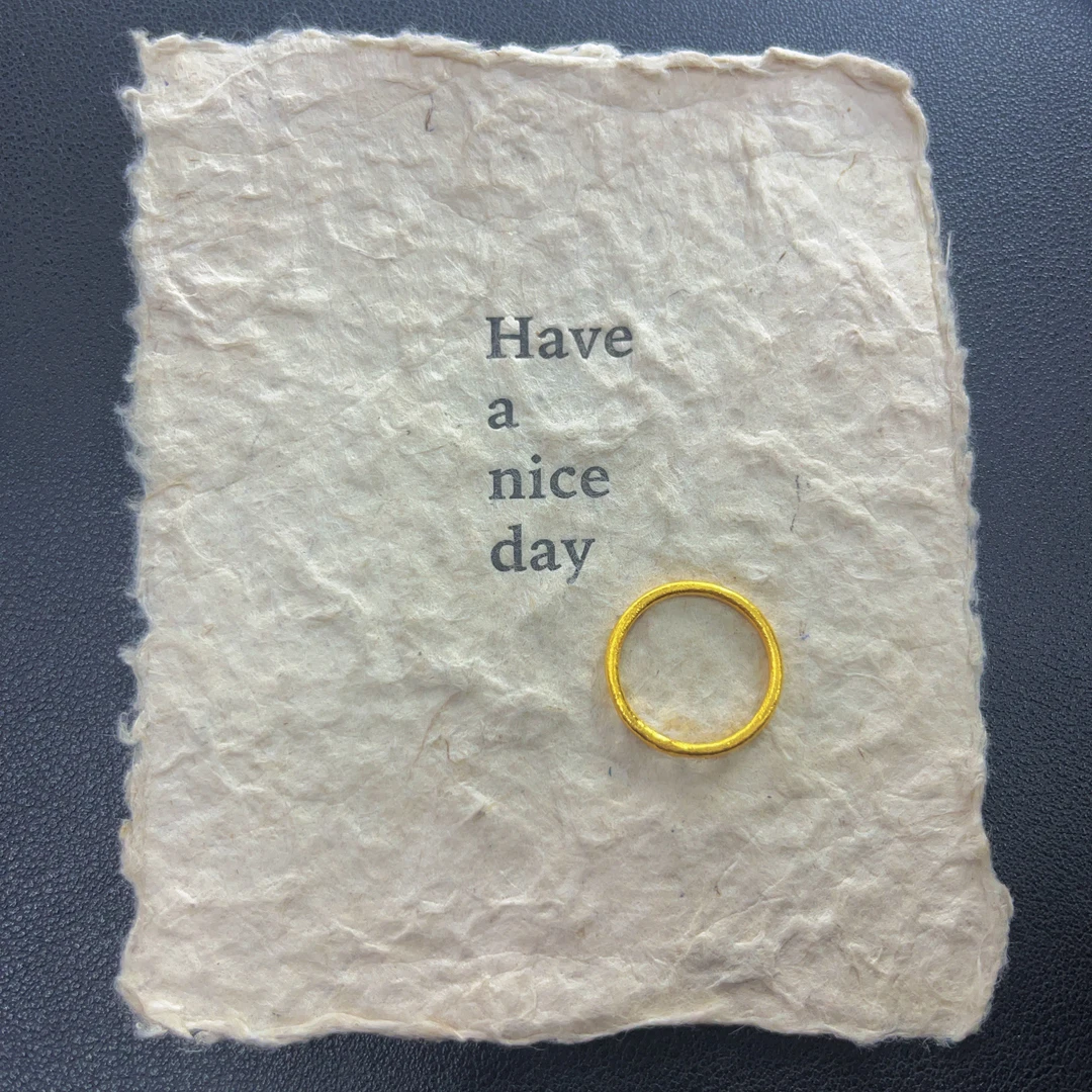 足金 手工戒指（蓬蓬）