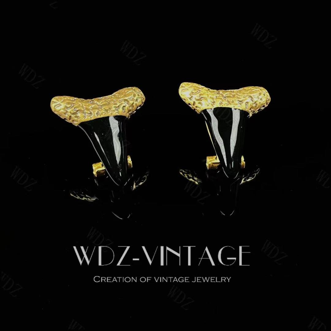 铜合金耳饰 棱角-中古vintage复古气质百搭时尚首饰饰品耳饰耳环