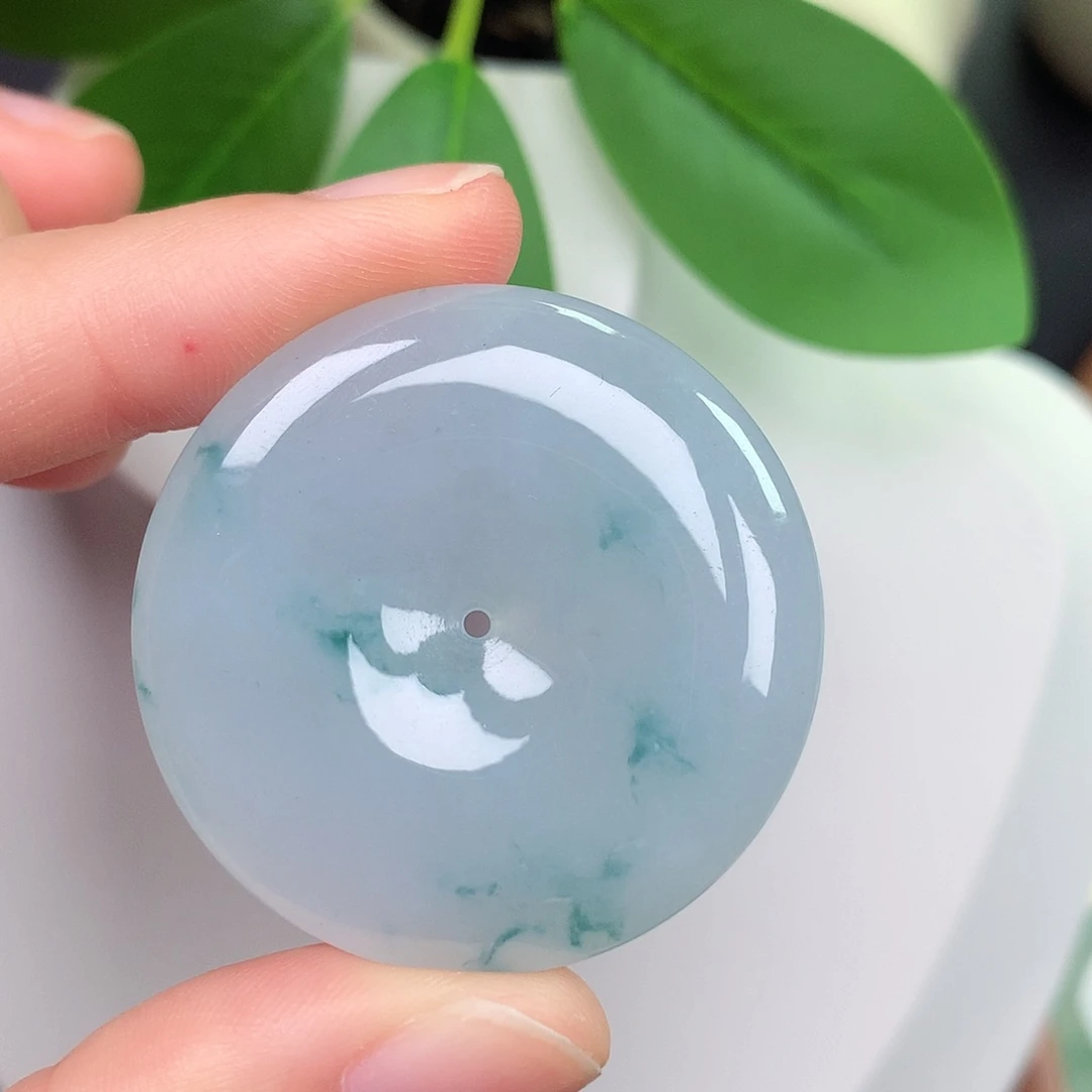 颈饰未镶嵌翡翠平安扣 35.9-5.8mm