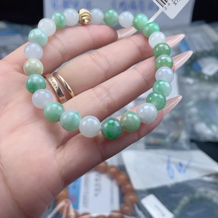 未镶嵌定制翡翠珠串