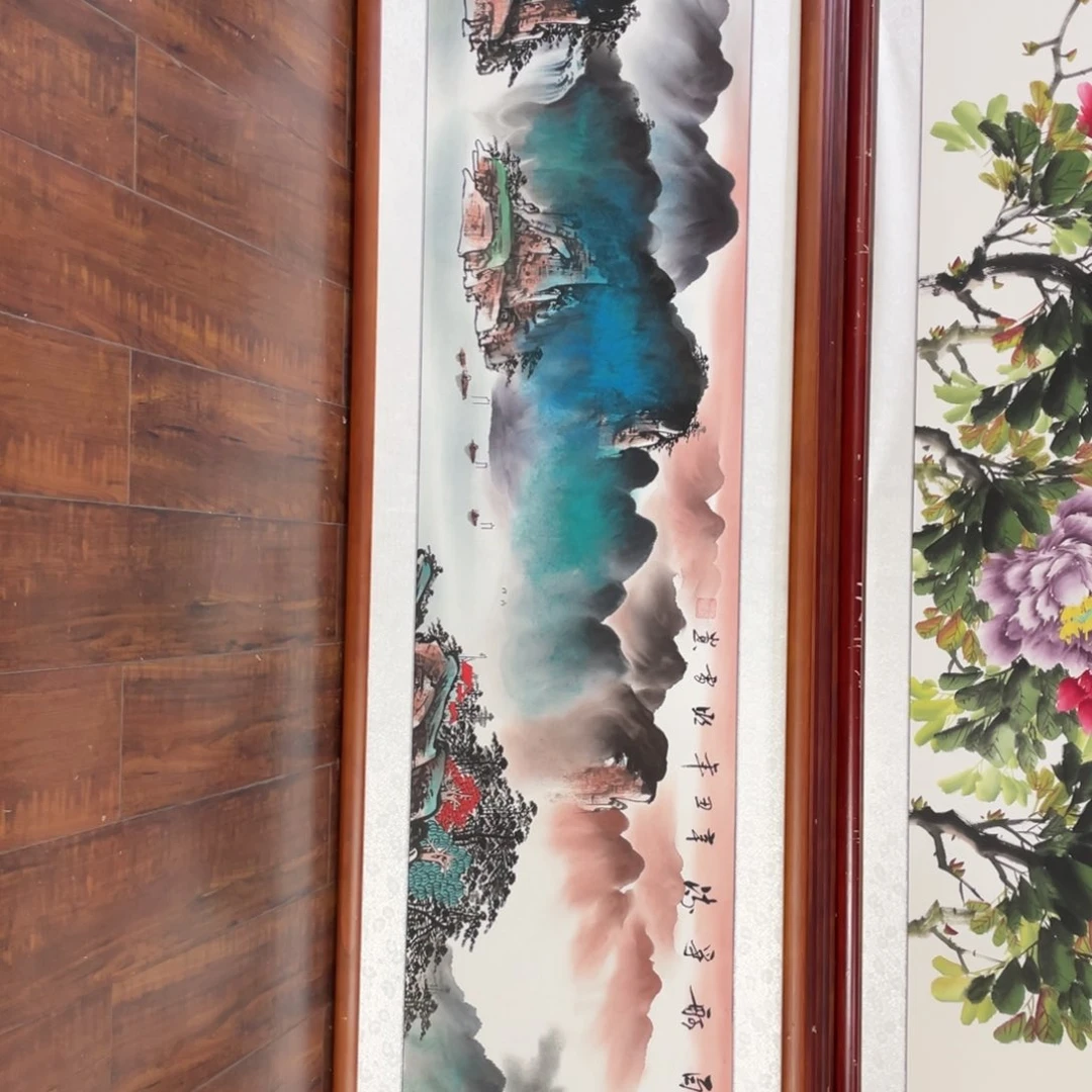 国画带框尺寸48*163厘米