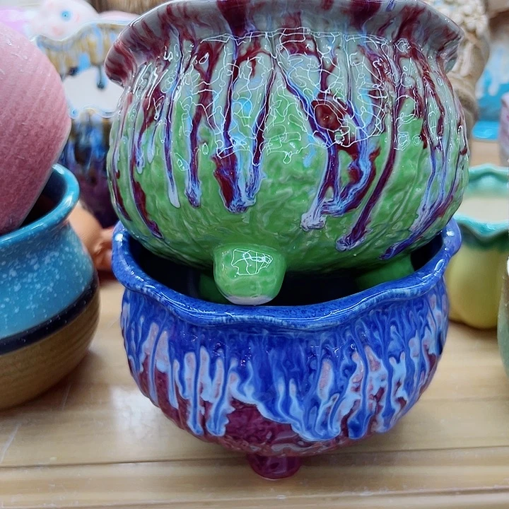 有孔，满10元发货多肉陶瓷花盆