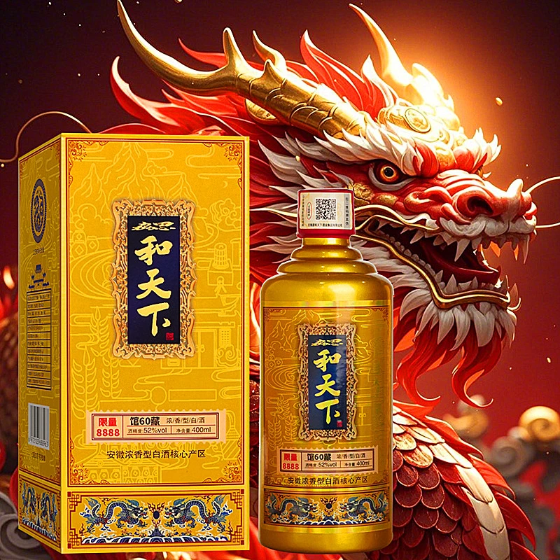 东魏H馆藏勰 和天下蛇年生肖浓香型纯粮白酒1瓶盒装52度400ML