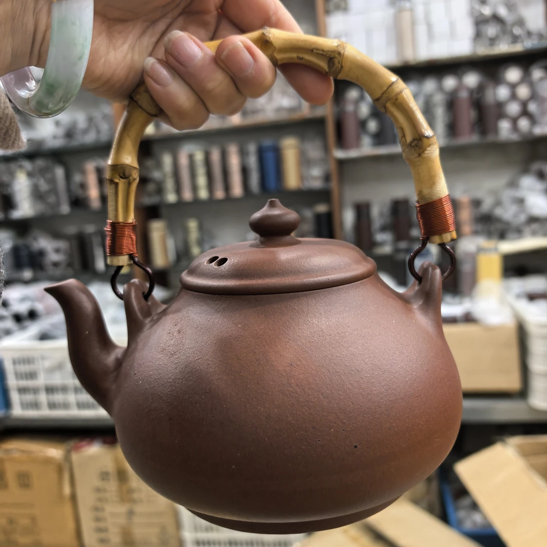 宜兴紫砂煮茶壶 围炉煮茶青水泥大容量家中式功夫茶具