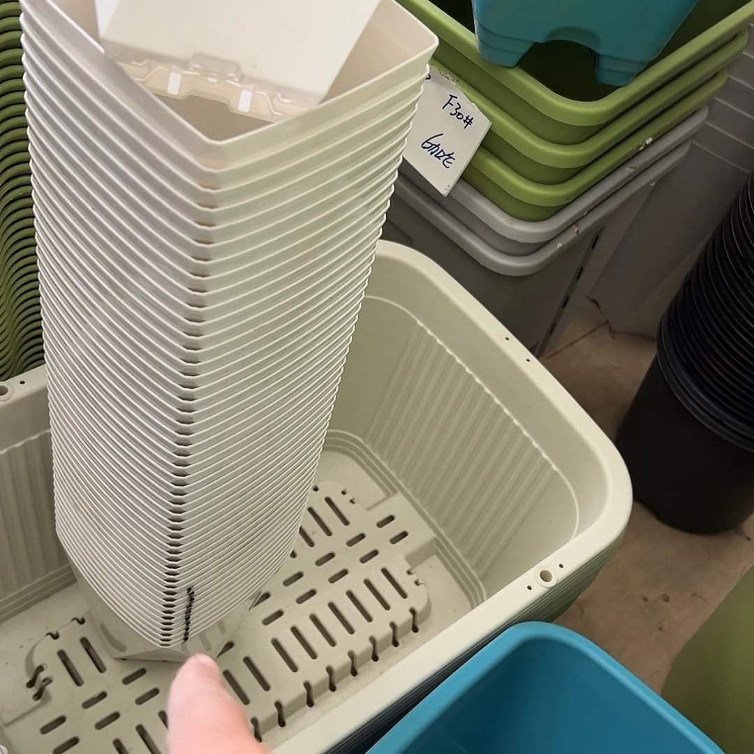 瑕疵几何盆12*13白色20个无托